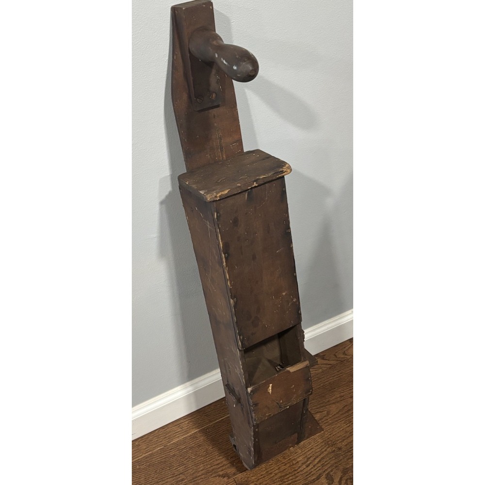 Antique Wooden Corn Planter Corn Seed Farm Tool Primitive Rustic Deco 33"